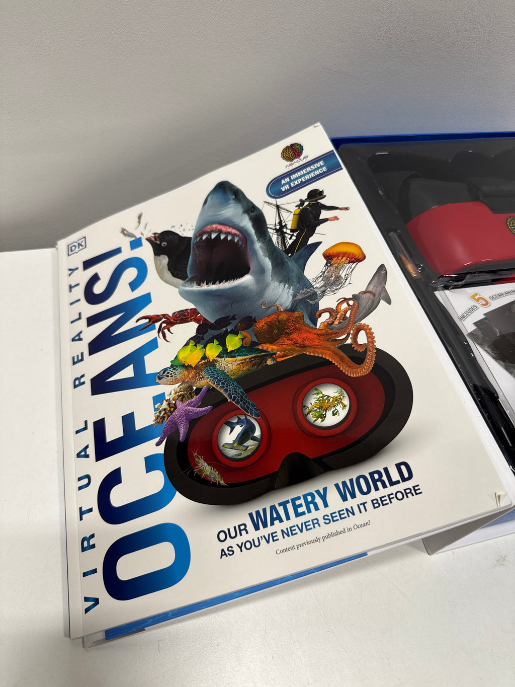 Abacus Brands VR Oceans Science Kit for Kids with VR Goggles and Interactive DK Book - *Kids