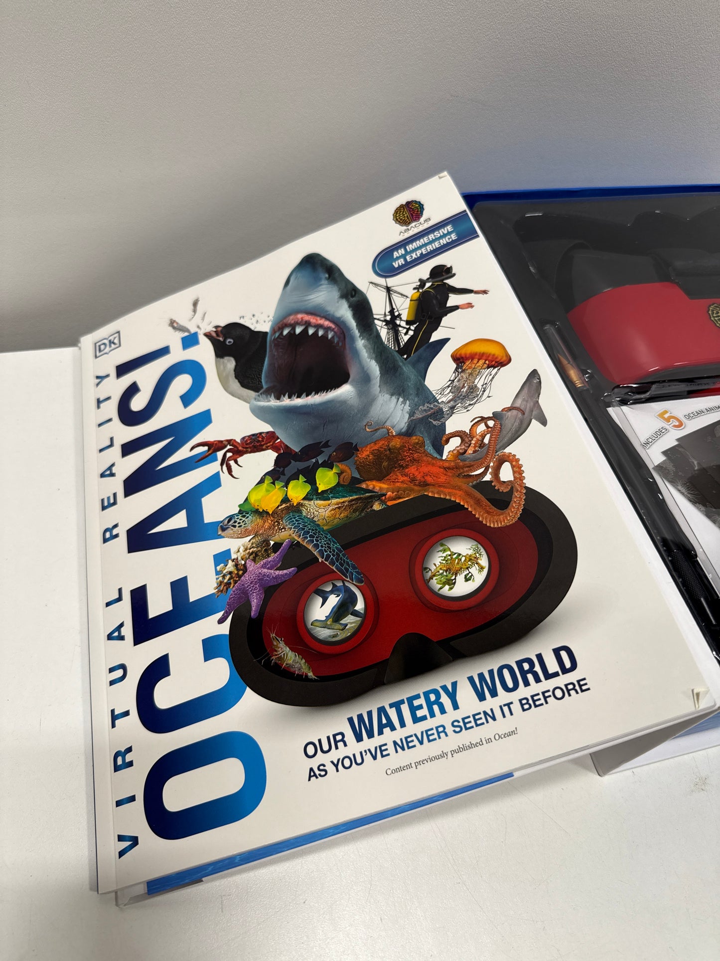 Abacus Brands VR Oceans Science Kit for Kids with VR Goggles and Interactive DK Book