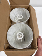 Simple Designs 8.78 in. Off White Mini Ceramic Globe Table Lamp (2-Pack) - *Home Decor & Curtains