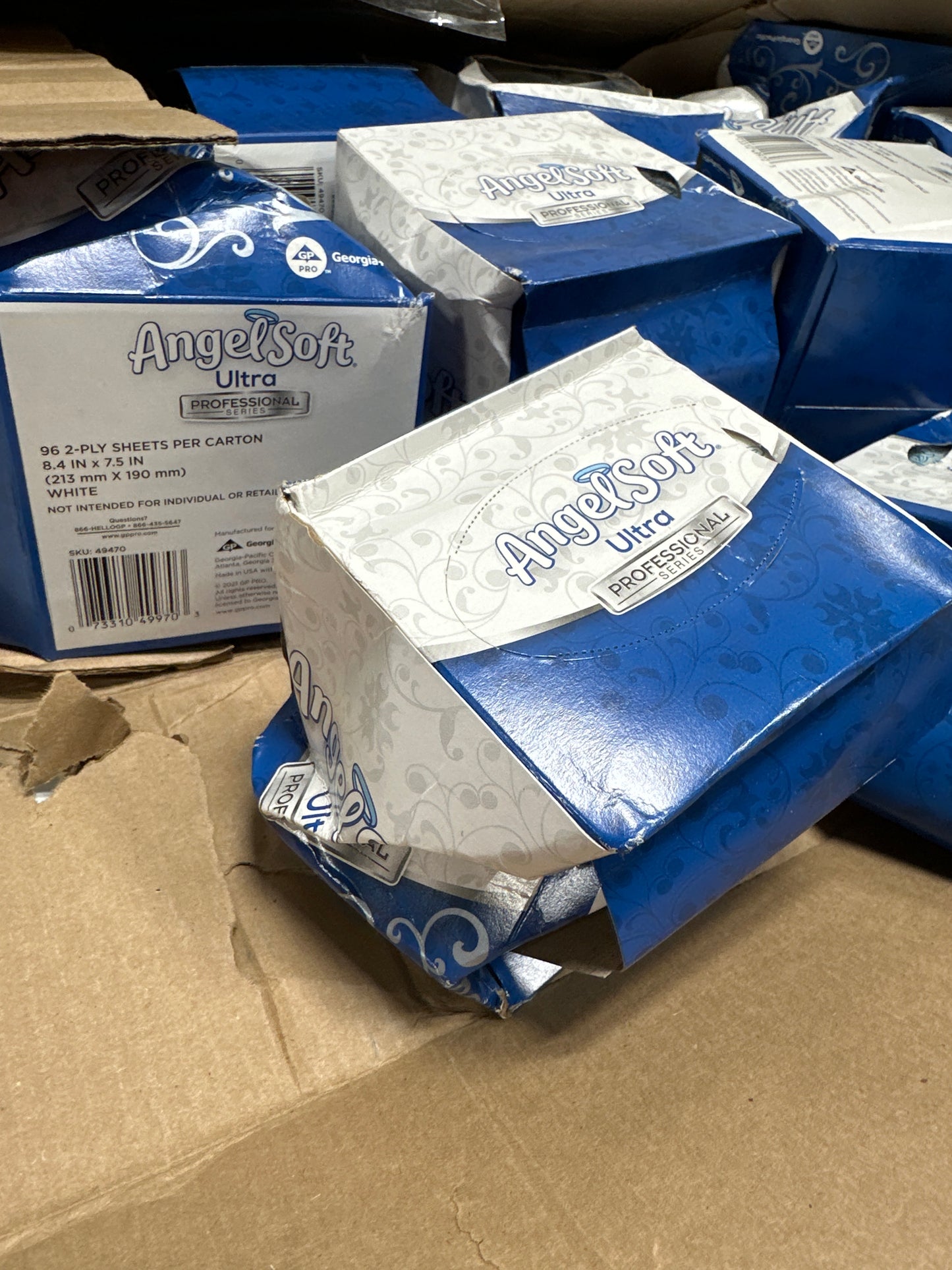 See Desc Angel Soft Ultra Professional Series 2-Ply Facial Tissue by GP PRO (Georgia-Pacific) Cube Box 4636014 96 Sheets per Box 10 Boxes