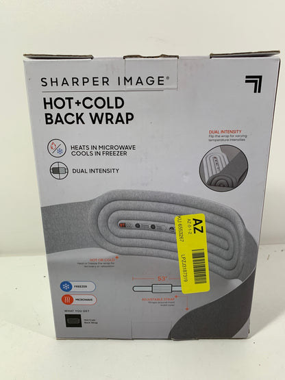 Sharper Image - Hot + Cold Back Wrap, Dual Intensity Soft Fabric, 53" Length - Gray