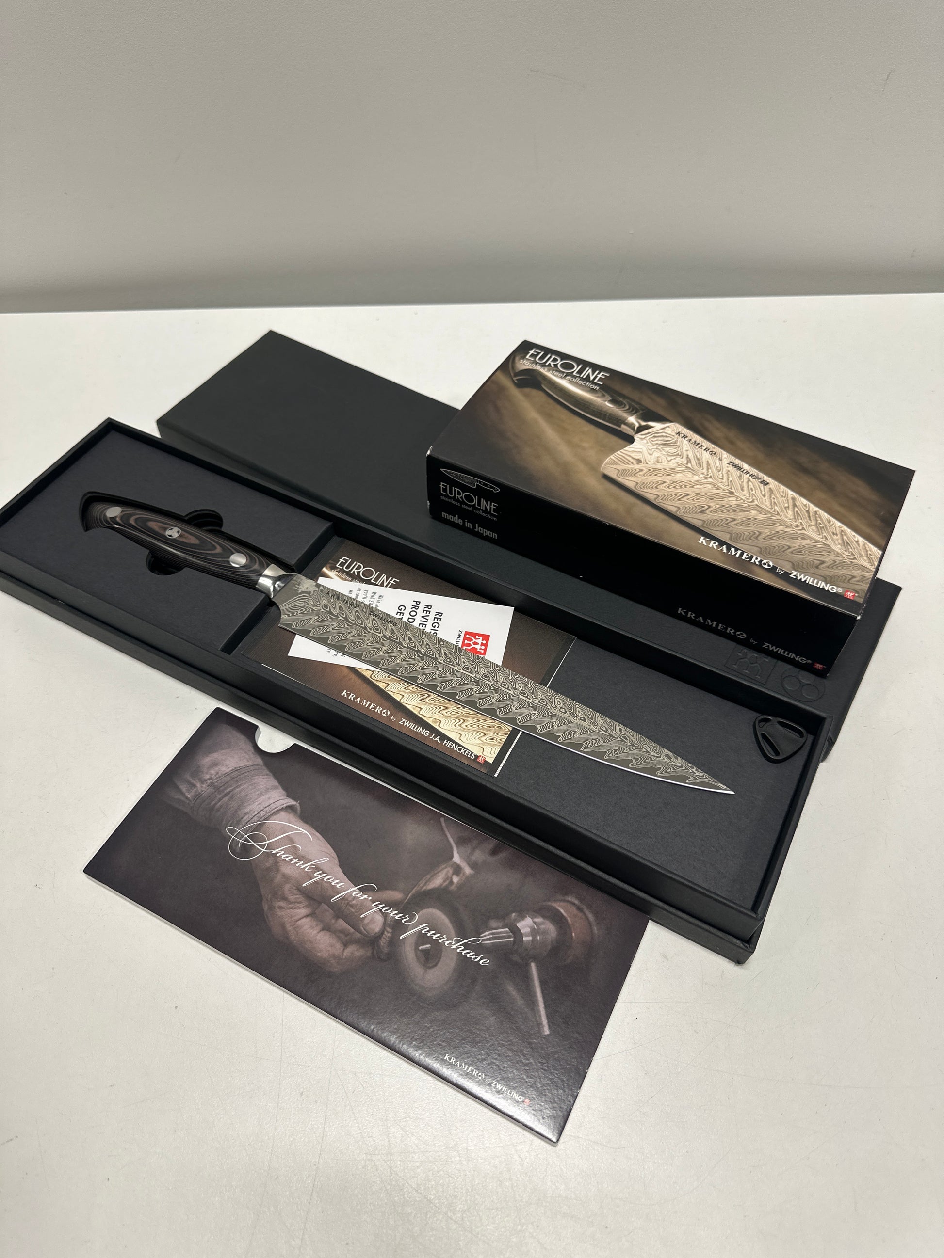 Zwilling 1019614 9’’ Slicing/Carving Knife w/ Black Linen Micarta Handle Carbide Stainless Steel - *Kitchen & Dining