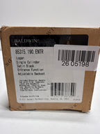 Baldwin 85315.ENTR Logan Single Cylinder Handleset with Classic Interior Knob, Satin Black