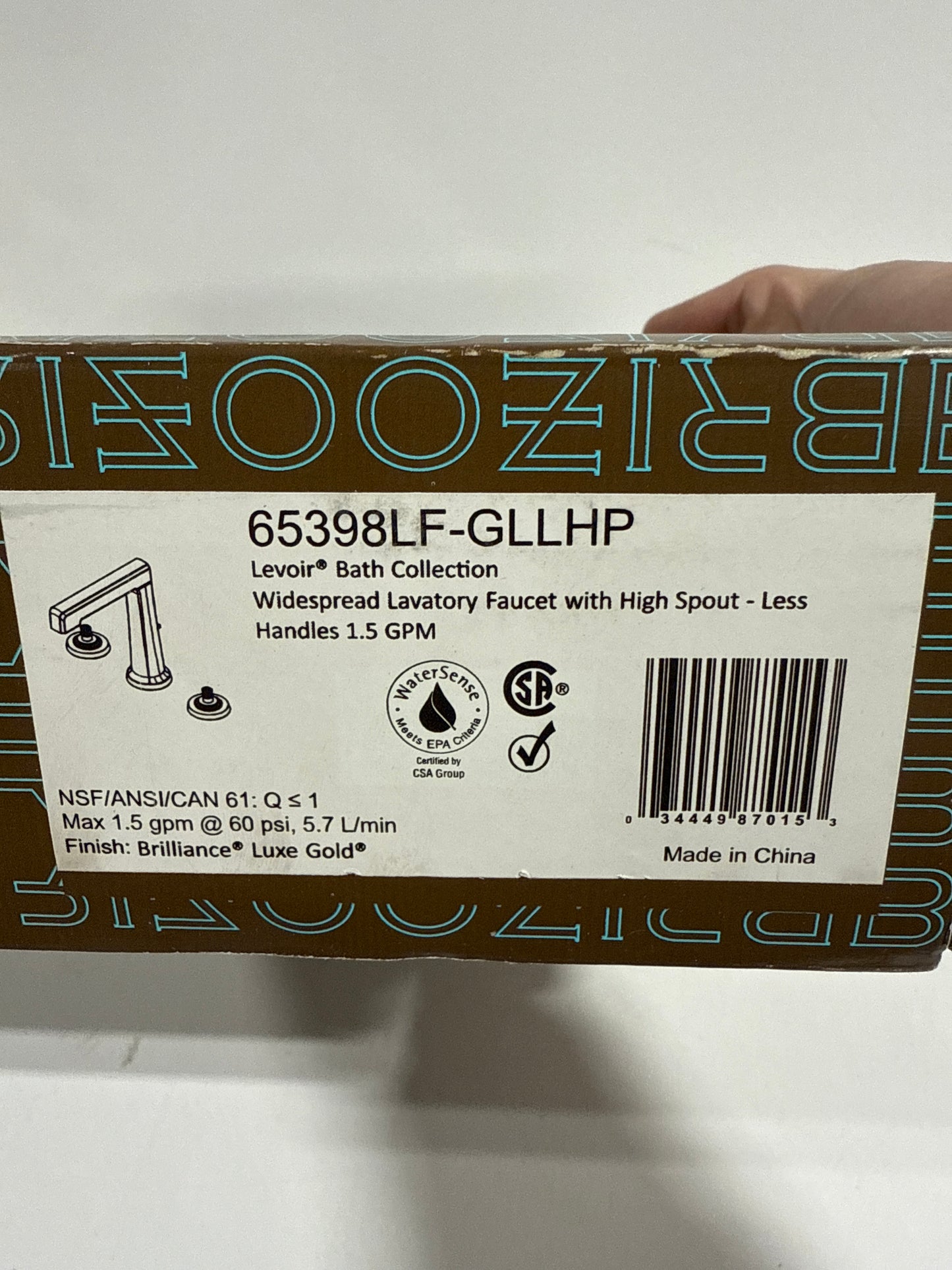 Brizo 65398LF-LHP Levoir 1.5 GPM High Spout Widespread Bathroom Faucet with Pop-up Drain Assembly Less Handles