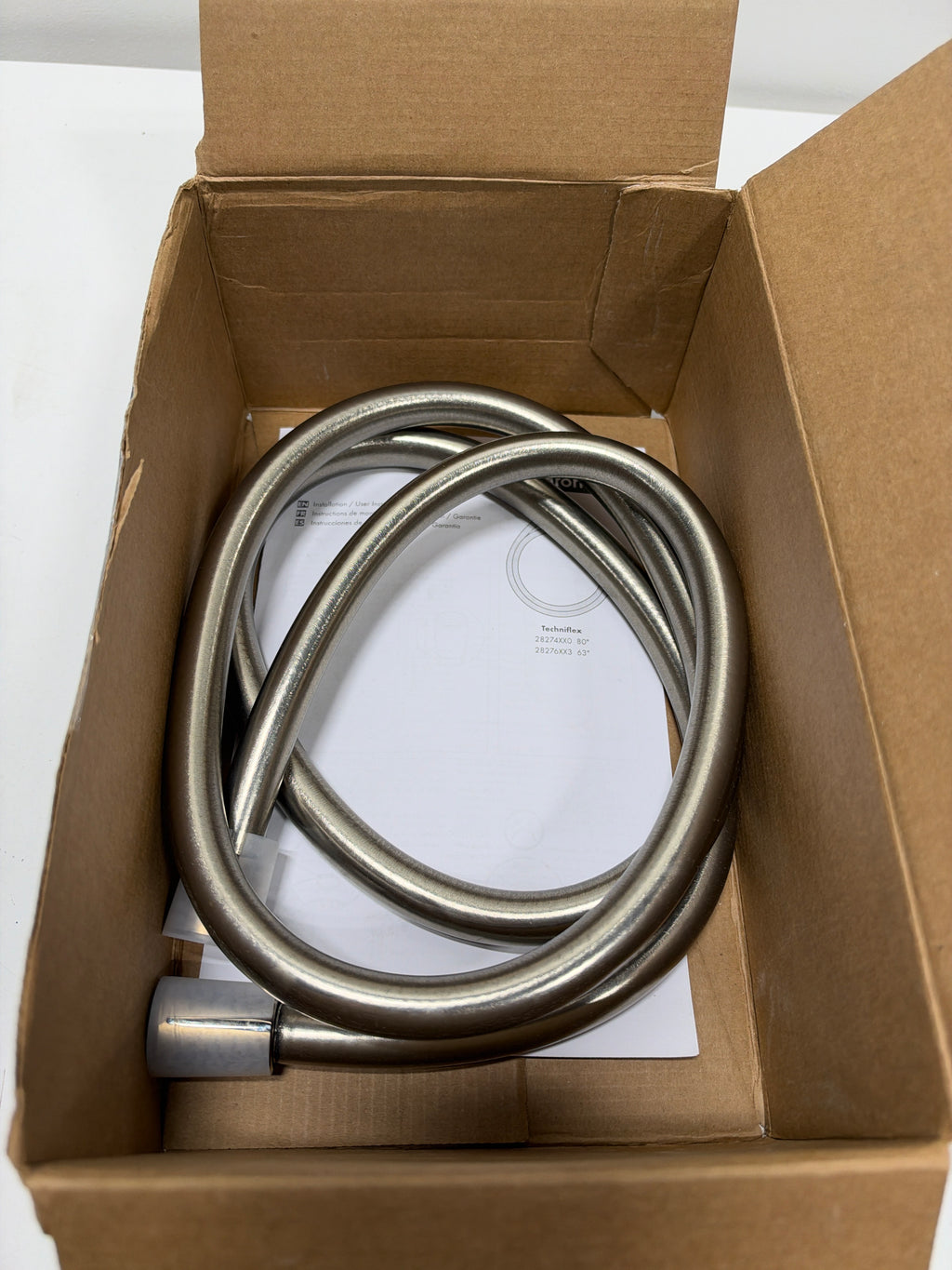Hansgrohe 28276 Techniflex 63" Hand Shower Hose with 1/2" Connections Polished Nickel