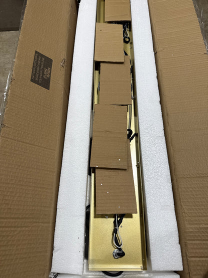 Living District Baxter 5 LTS Brass Pendant with Clear Glass