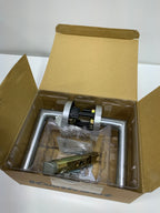 Kwikset 720MILRDT Milan Passage Door Lever Set with Round Rose - Satin Chrome