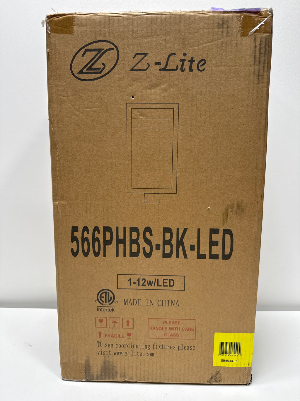 Luttrel 1-Light 21.62 in. Black Aluminum Hardwired Outdoor Post Light with Square Standard Fitter with Integrated LED