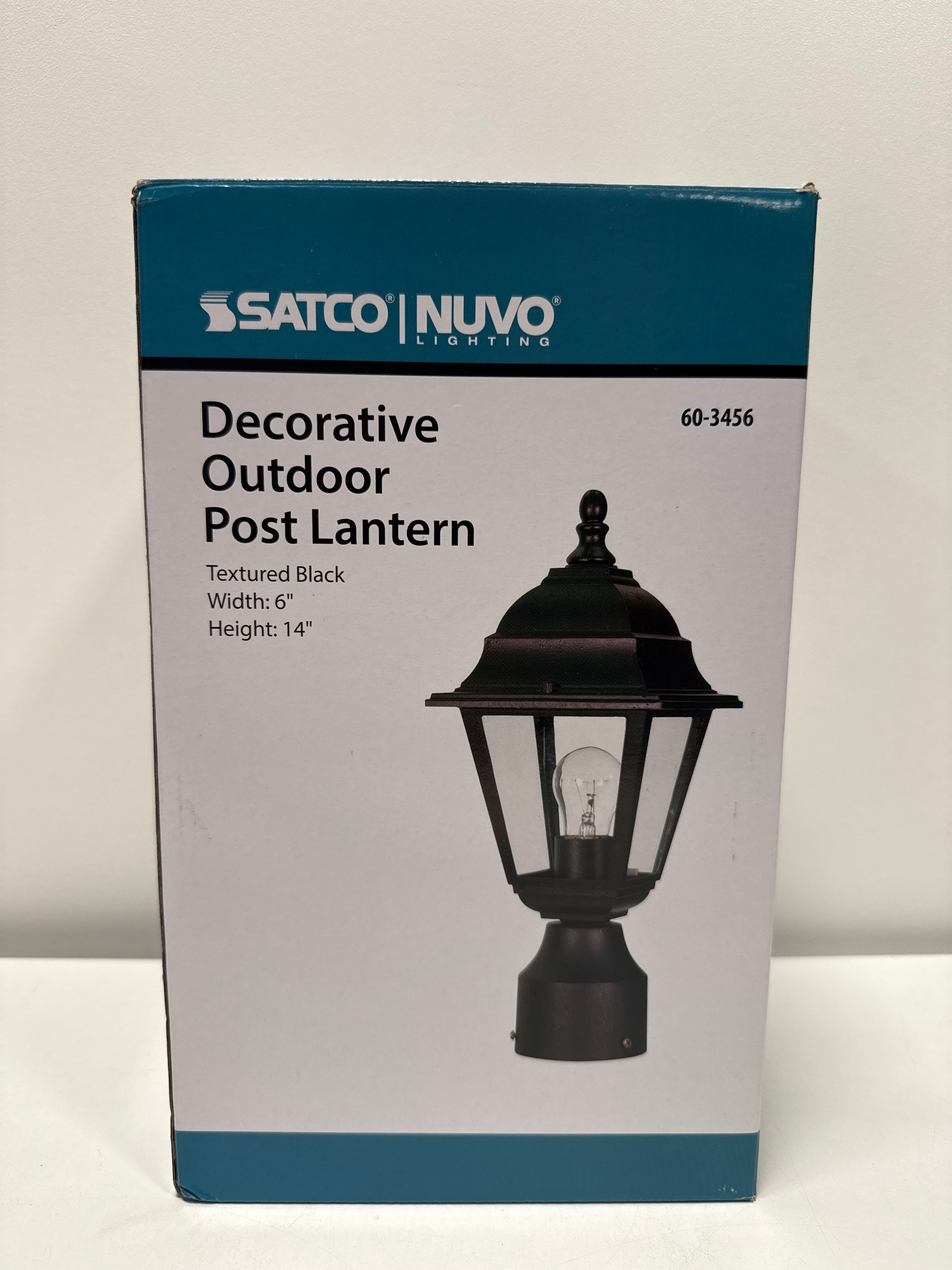 Nuvo 60/3456 One Light Post Mount, Black