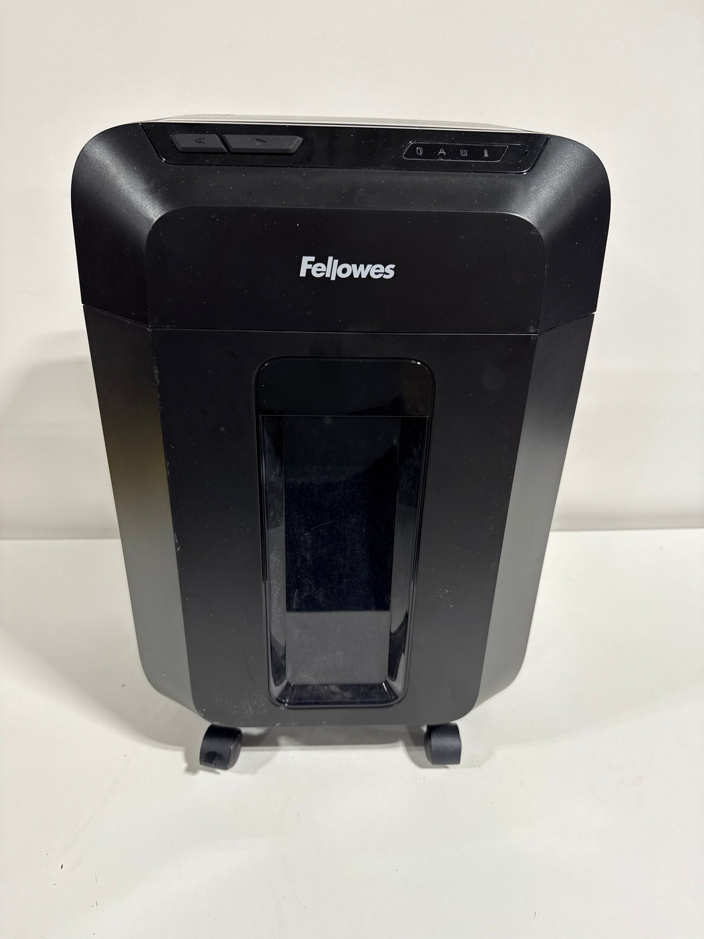 Used Fellowes AutoMax 100MA 100-Sheet Micro-Cut Autofeed 2-in-1 Paper Shredder