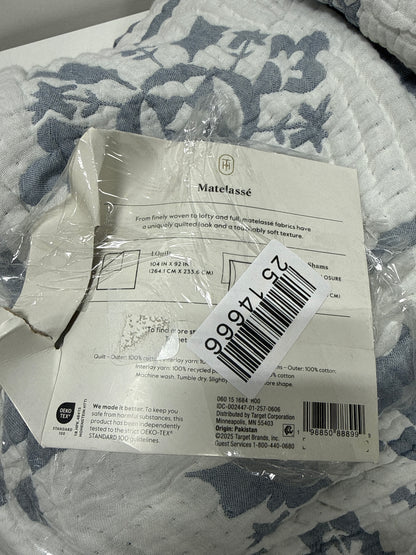 One Sham - King Holiday Matelasse Quilt Set Gray - Threshold - *Bedding