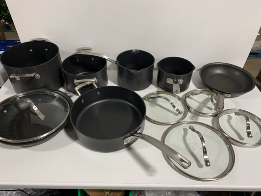 Used Kirkland Signature 12-piece Hard Anodized Cookware Set