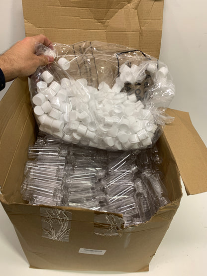 Maxdot 300 Pcs Hand Sanitizer Bottles with Flip Cover 1.7 Oz/ 50 ml Small PET Plastic Empty Bottles Squeezable Mini Refillable Empty Liquid Travel Containers for Shampoo Cosmetic Body Soap (Clear)