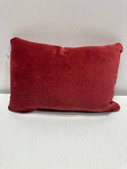 14"x20" Velvet with Snowflake Pillow Burgundy- Threshold™ Designed with Studio McGee