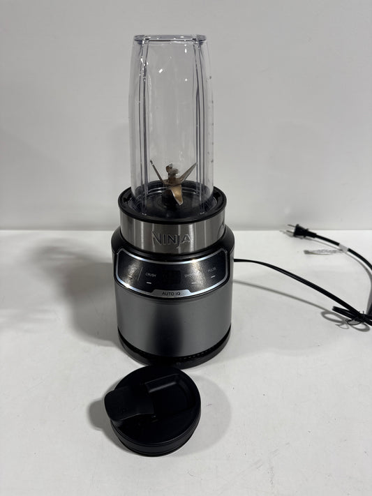 Used Ninja Nutri Blender Pro Silver 24 Oz. with 2 Speed Auto IQ, 1100 Peak Watt