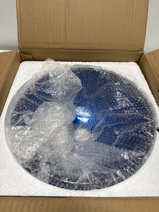 Miseno MVS-TIG-S132-12-NODRAIN Verdazzurro 12" Circular Glass Vessel Bathroom Sink - Blue