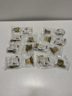 16 x Golden Champagne Variable Overlay Self Closing, Face Mount Reverse Bevel Cabinet Hinge