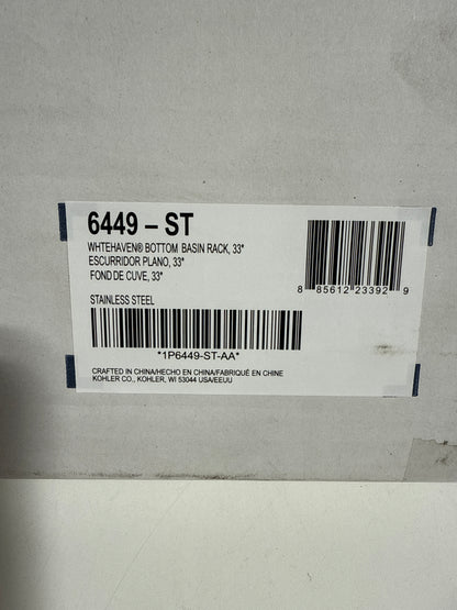 KOHLER K-6449 Whitehaven Stainless Steel Sink Racks