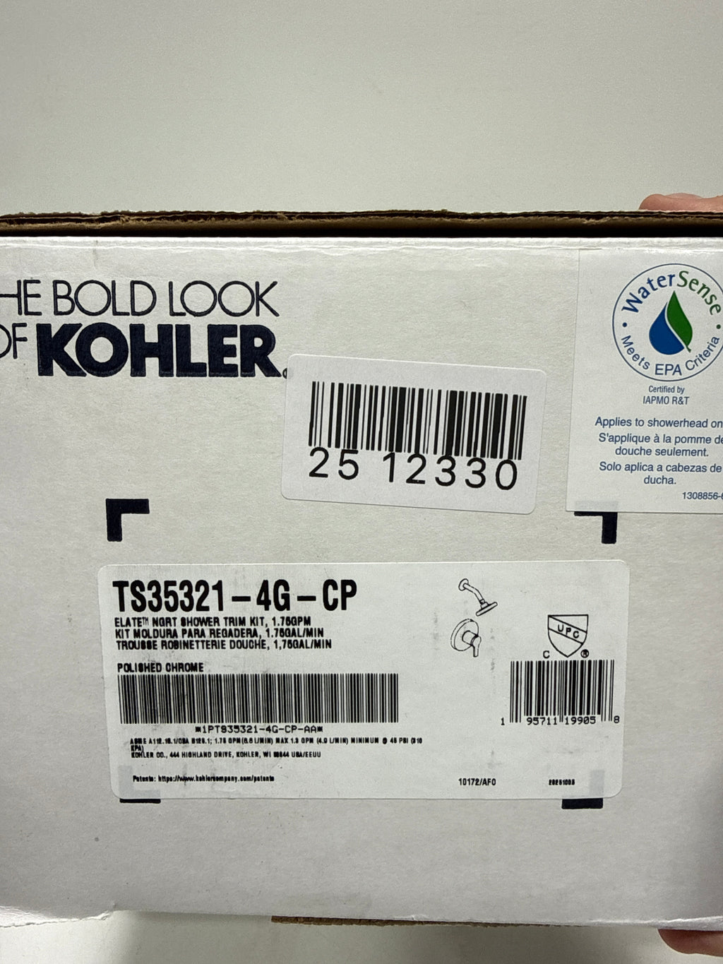 Kohler Elate 1-Handle Shower Trim Kit with 1.75 Gpm in Polished Chrome(Valve Not Included) - *Plumbing