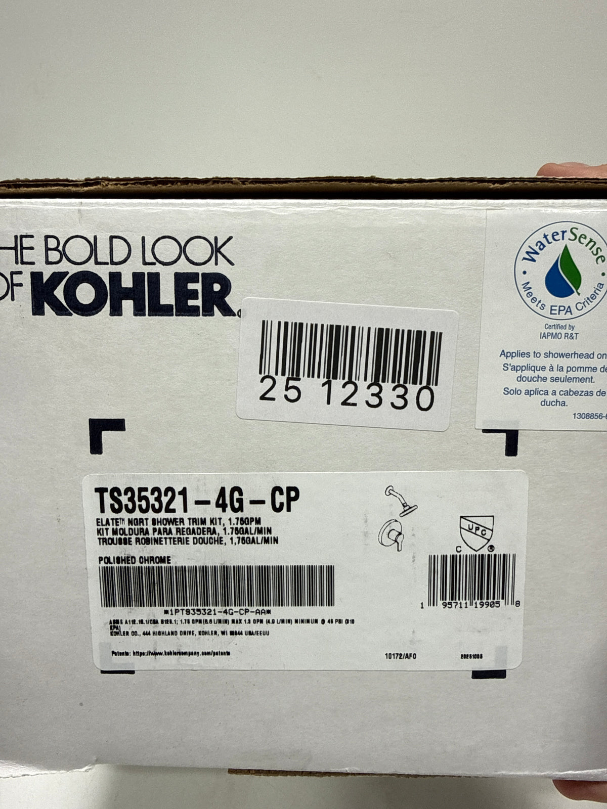 Kohler Elate 1-Handle Shower Trim Kit with 1.75 Gpm in Polished Chrome(Valve Not Included) - *Plumbing