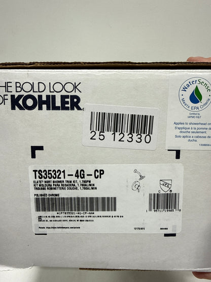 Kohler Elate 1-Handle Shower Trim Kit with 1.75 Gpm in Polished Chrome(Valve Not Included)