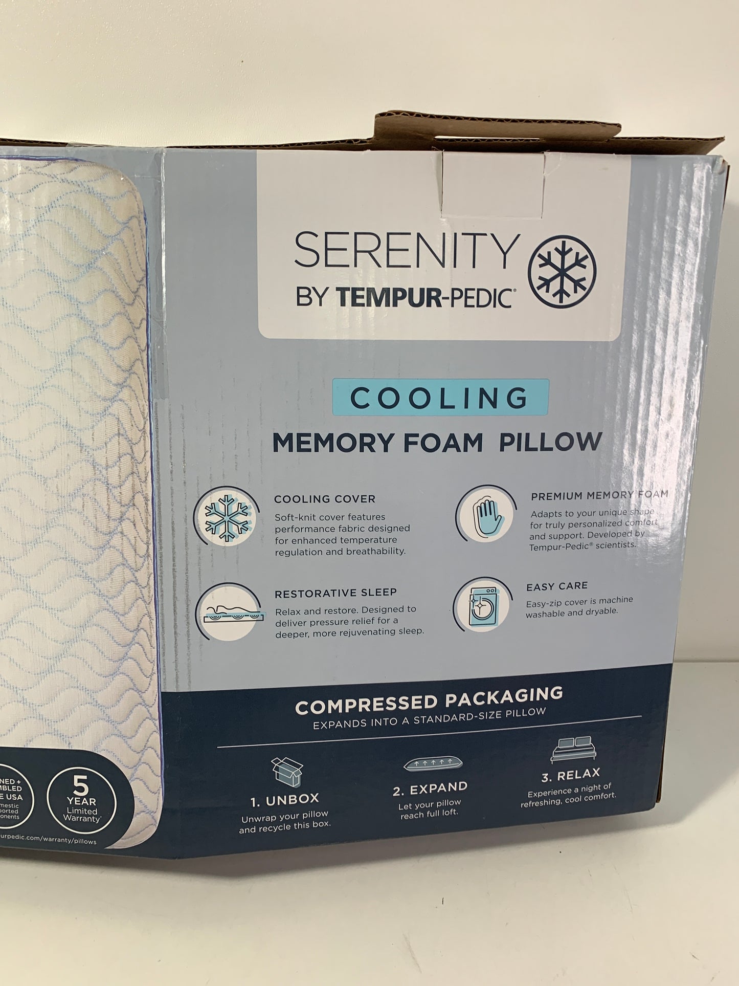 Serenity by Tempur-Pedic Cooling Memory Foam Pillow