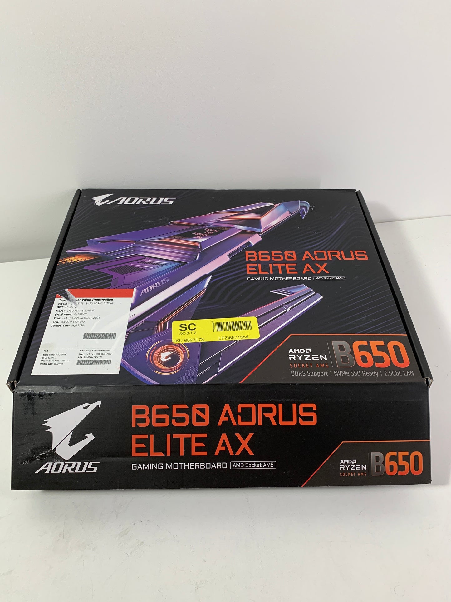 For Parts GIGABYTE - B650 AORUS ELITE AX (Socket AM5) AMD B650 ATX DDR5 Wi-Fi 6E Motherboard - Black (Copy)