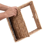 4 x Seville Classics Water Hyacinth Storage Basket