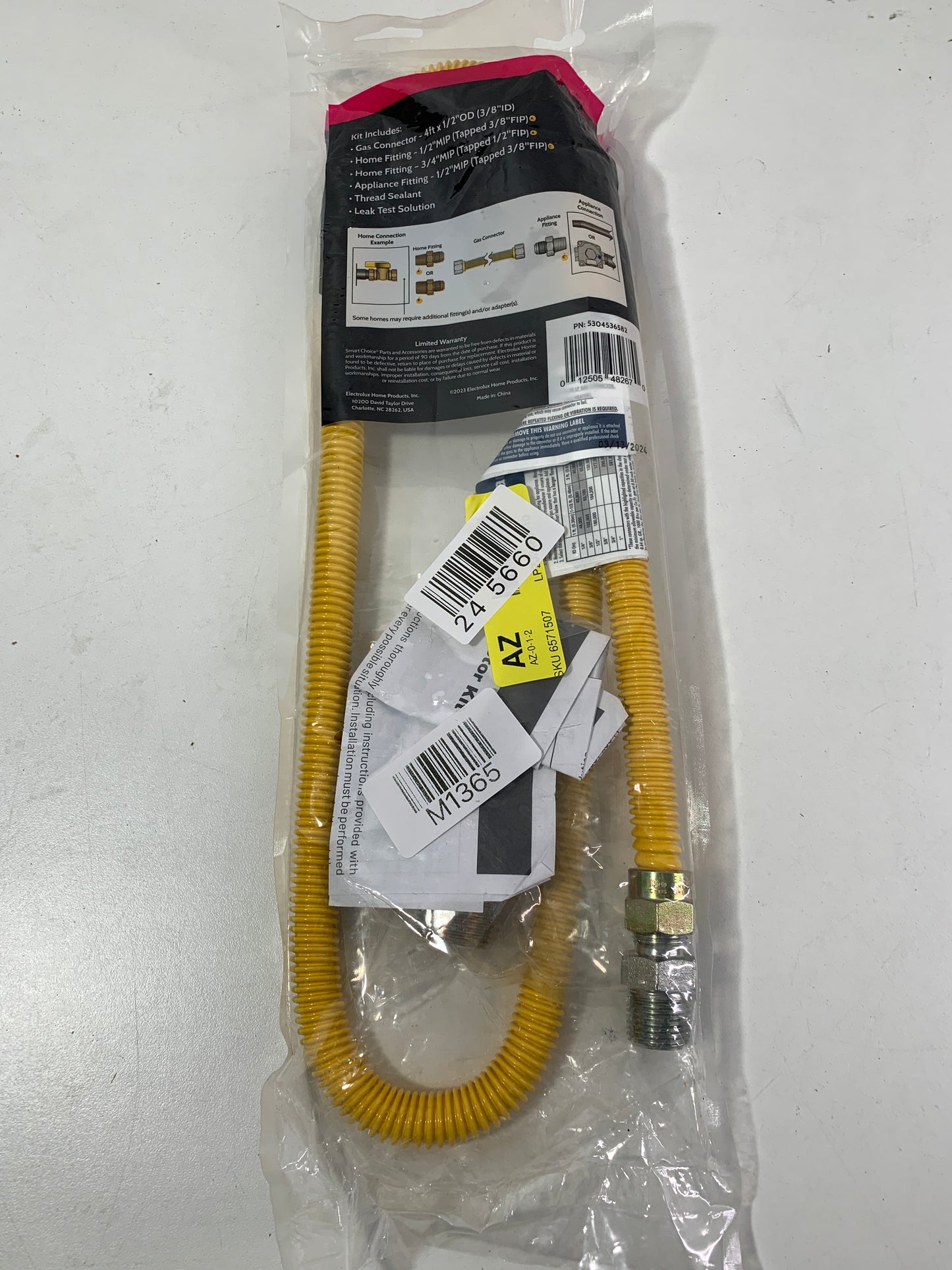 Smart Choice - 4' x 1/2" OD Coated Gas Connector Kit