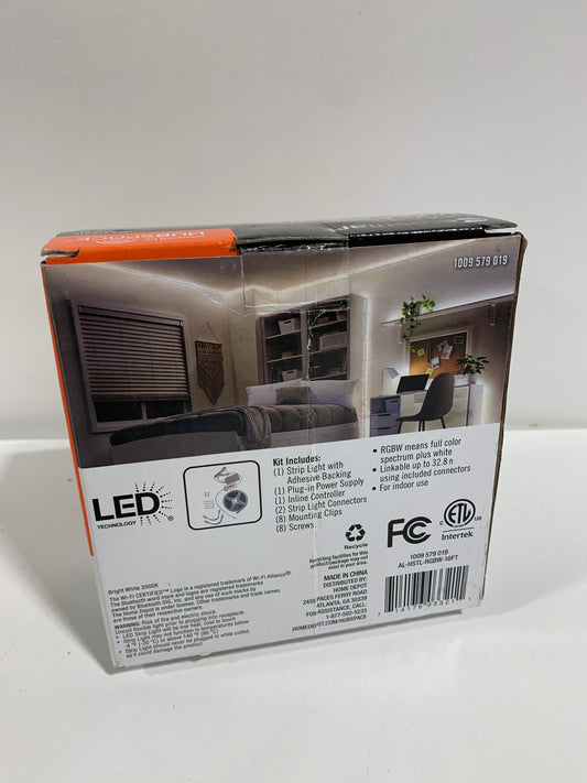 16.4 ft. Smart RGBW Color Changing Dimmable Plug-In LED Strip Light Powered by Hubspace