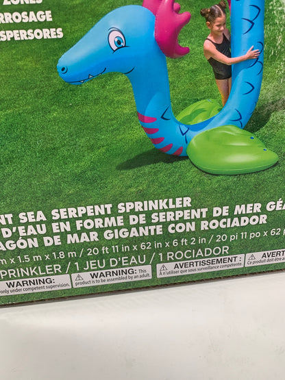 H20GO! 20ft Giant Sea Serpent Kids Inflatable Sprinkler (2+ Years)