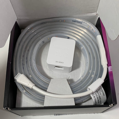 Philips Hue 555334 Lightstrip Plus 80” & Power Adapter Base Kit