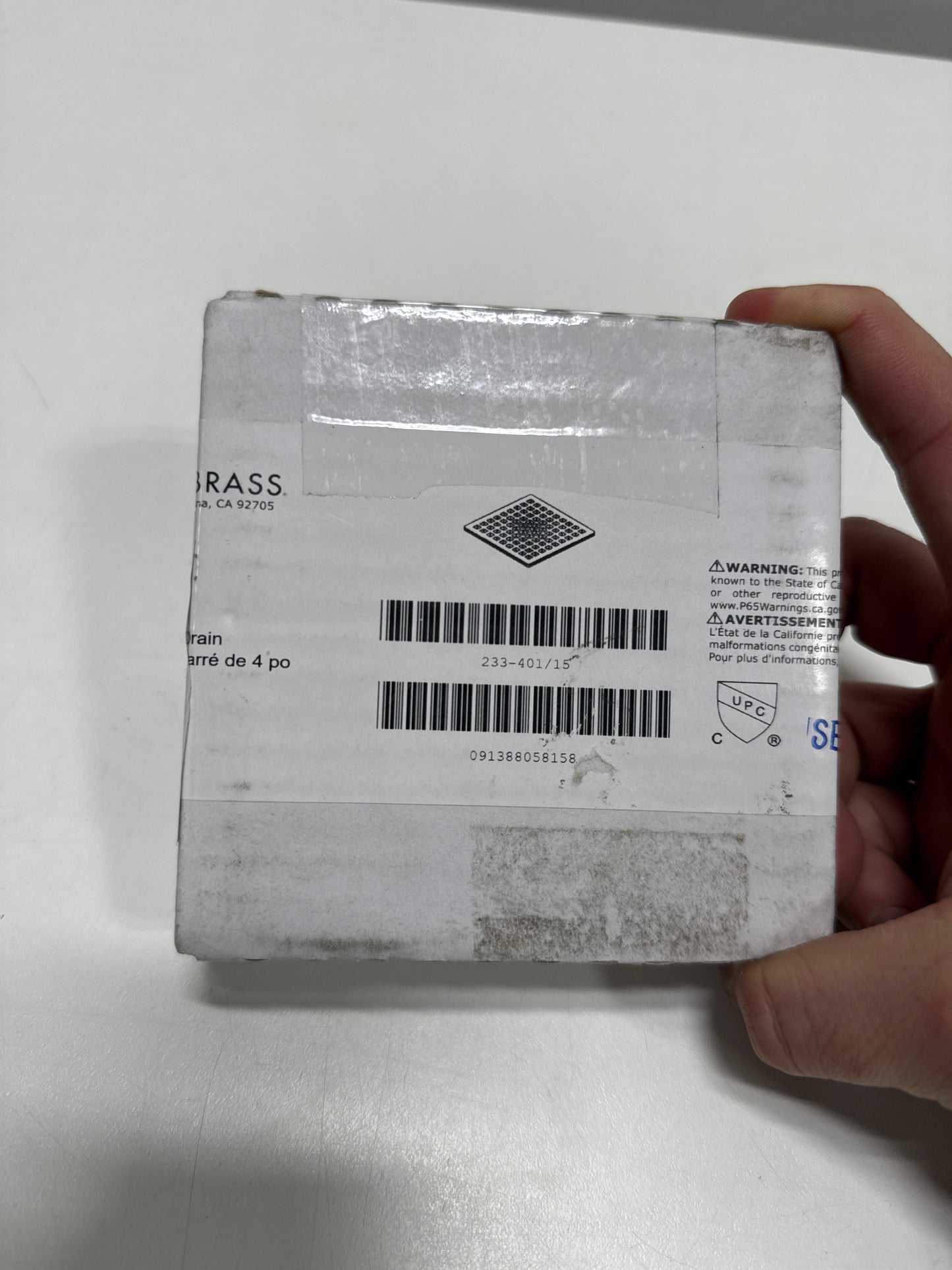 Newport Brass 233-401 Decorative Drains 4" Square Shower Drain Grid, Polished Nickel