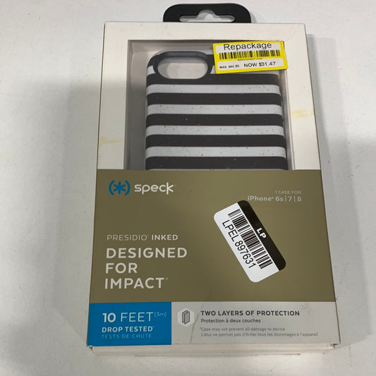 Speck Apple iPhone 8 7 6s and 6 Presidio Inked Phone Case Thirteen Foot Drop-Tested for Extreme Durability Striped Gold Speckled