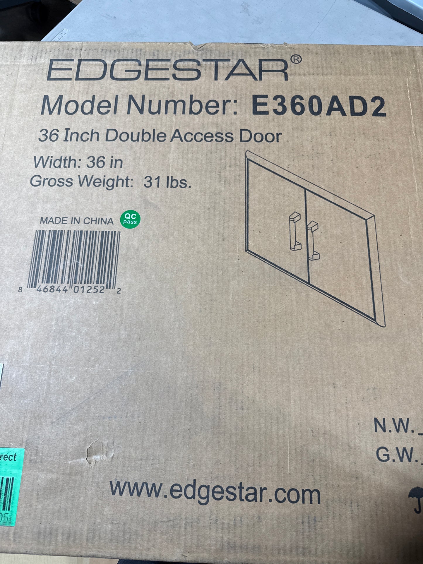 EdgeStar E360AD2 36" Double Access Door - Stainless Steel