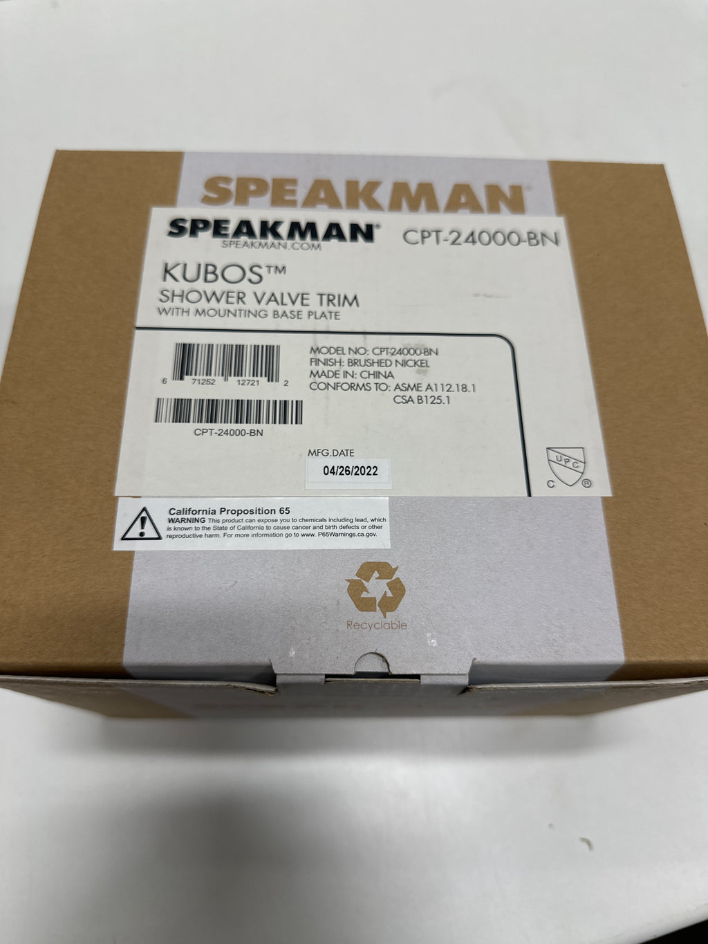 Speakman CPT-24000-BN Kubos Shower Trim Brushed Nickel