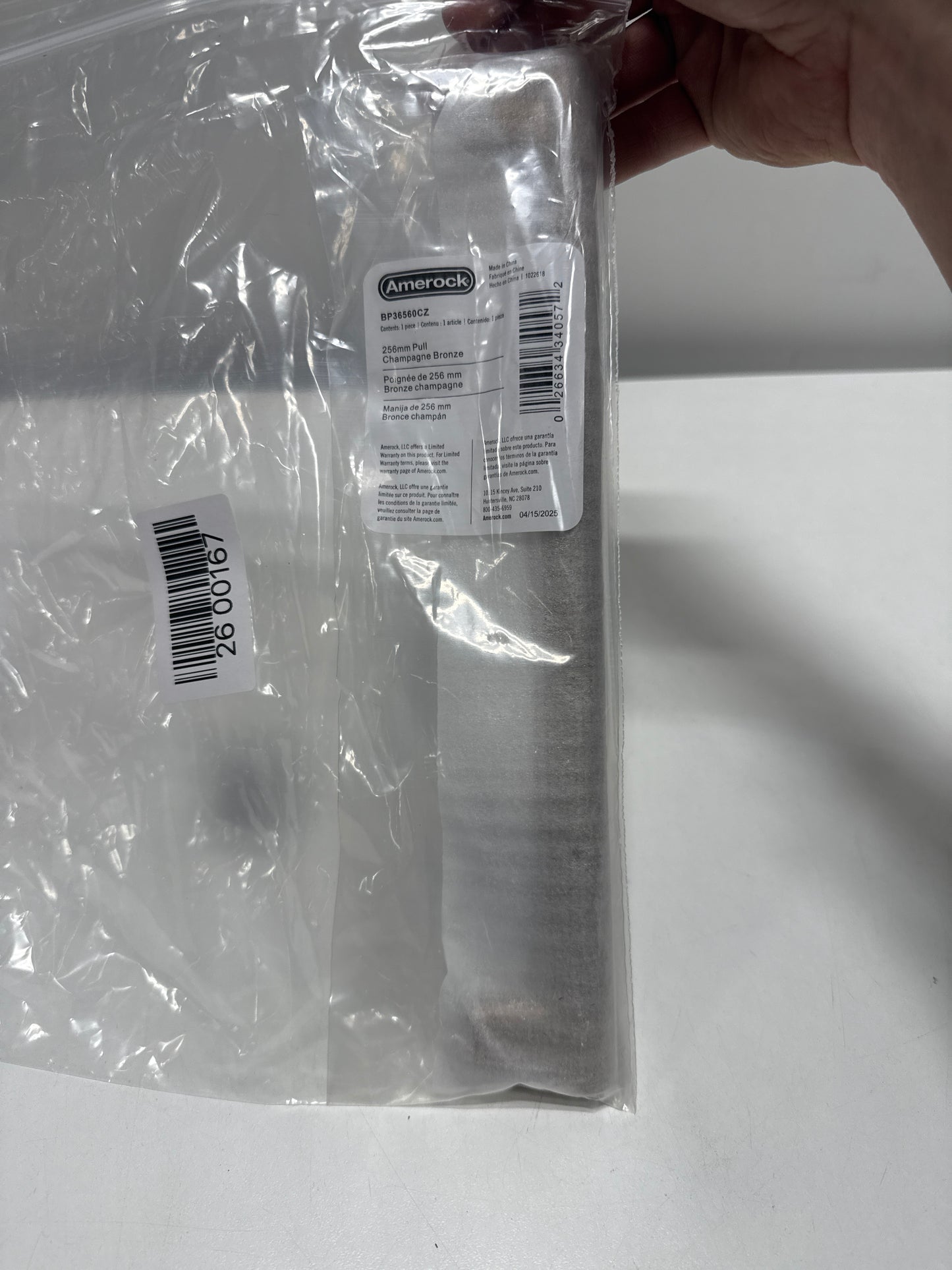 Amerock Bronx 10-1/16 inch (256mm) Center-to-Center Champagne Bronze Cabinet Pull, BP36560CZ