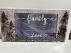 Family Quotes Canvas Wall Art,Family a Little Bit of Crazy Loud Love Wall Art for Living Room,Inspirational Motto