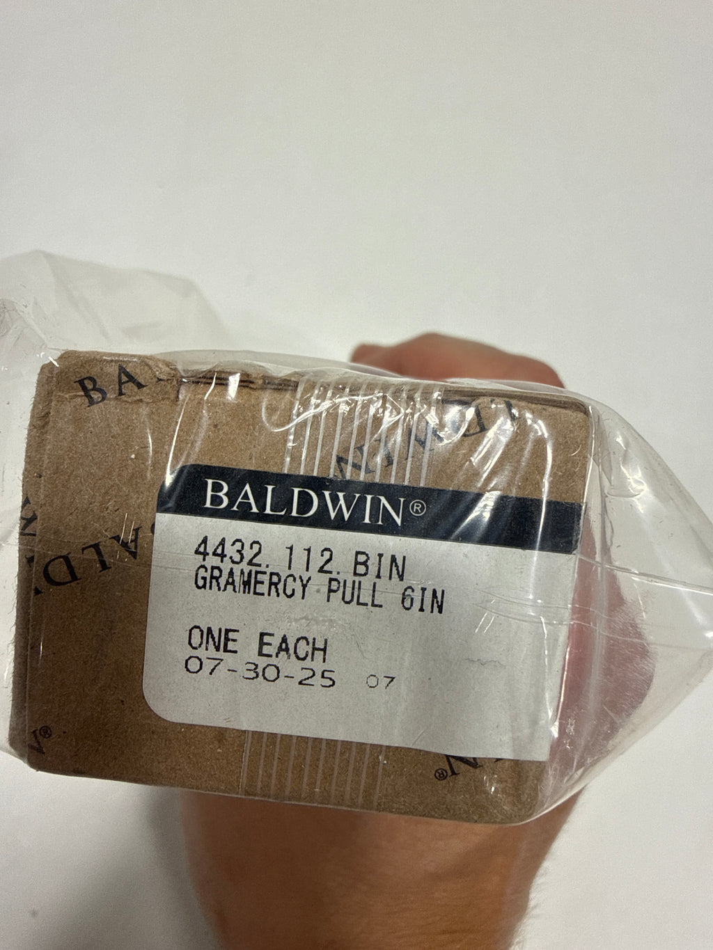 Baldwin 4432.BIN Gramercy 6 Inch Center to Center Handle Cabinet Pull from The Estate Collection - Venetian Bronze