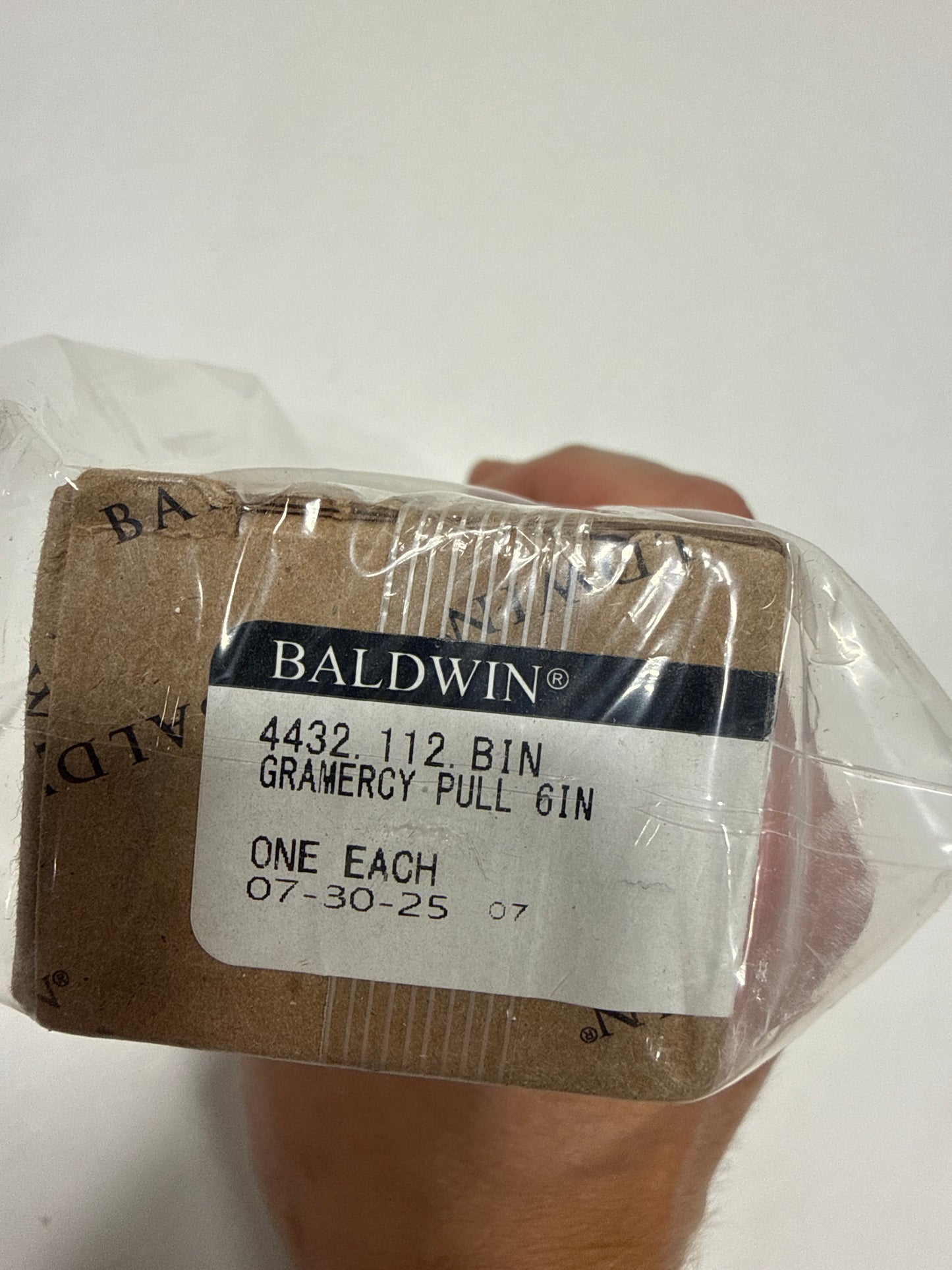 Baldwin 4432.BIN Gramercy 6 Inch Center to Center Handle Cabinet Pull from The Estate Collection - Venetian Bronze