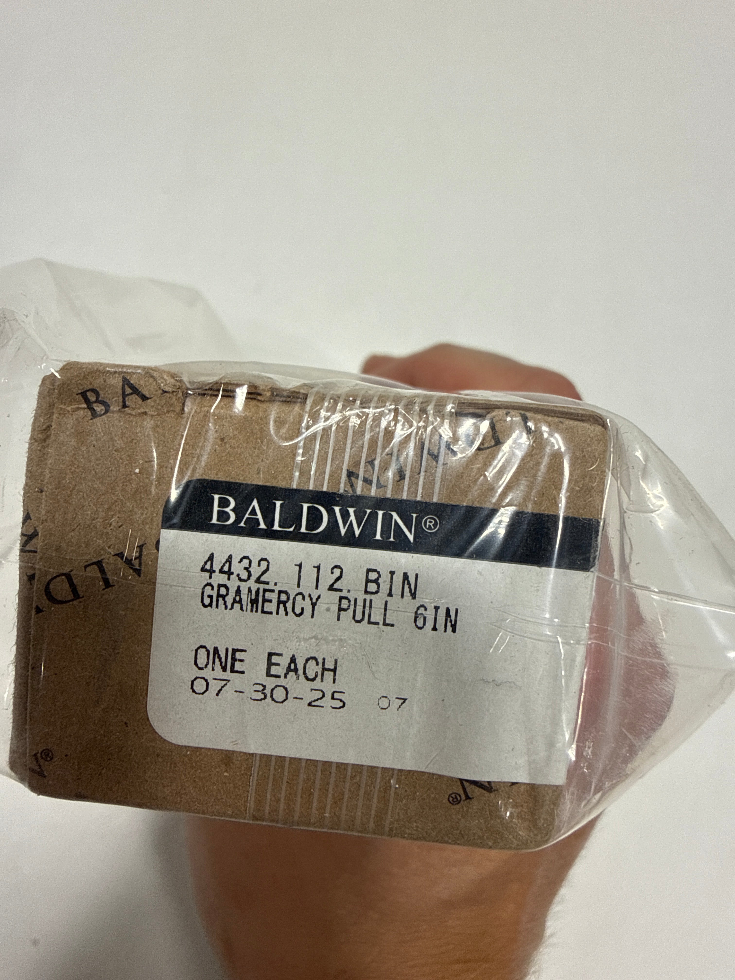 Baldwin 4432.BIN Gramercy 6 Inch Center to Center Handle Cabinet Pull from The Estate Collection - Venetian Bronze