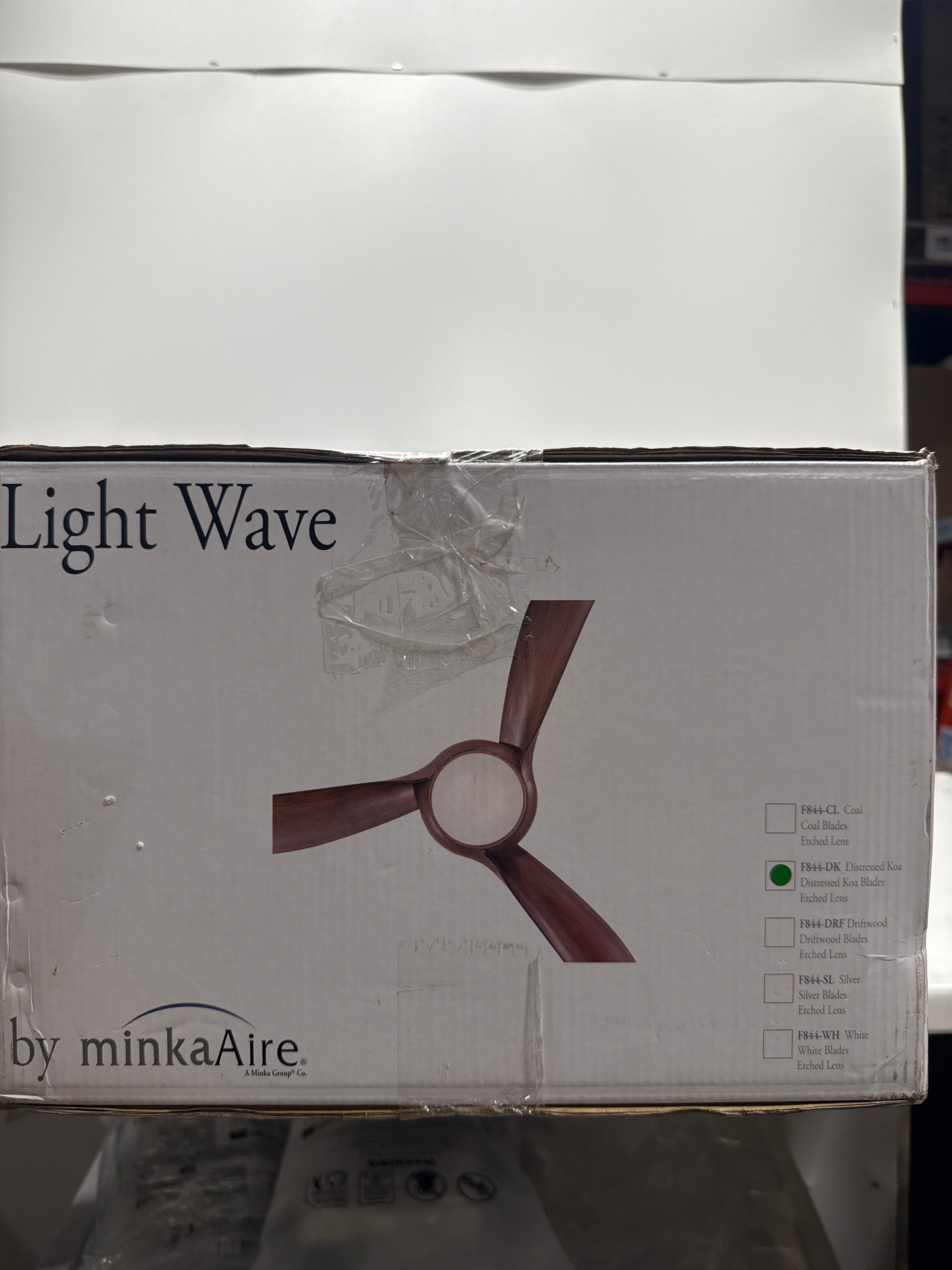 Minka Aire Light Wave 52 Inch Ceiling Fan with Light Kit Light Wave - F844-DK - Modern Contemporary