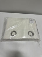 EXCLUSIVE HOME Sateen Twill Woven Room Darkening Blackout Grommet Top Curtain Panel Pair, 52"x63", Vanilla