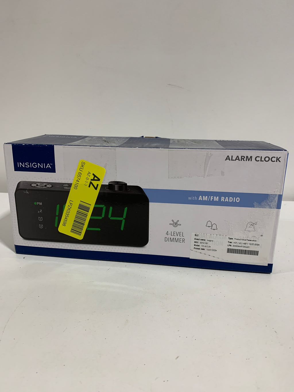 Insignia - Digital AM/FM Dual Alarm Clock with 4-Level Dimmer - Black - *Headphones & Tech Accessories