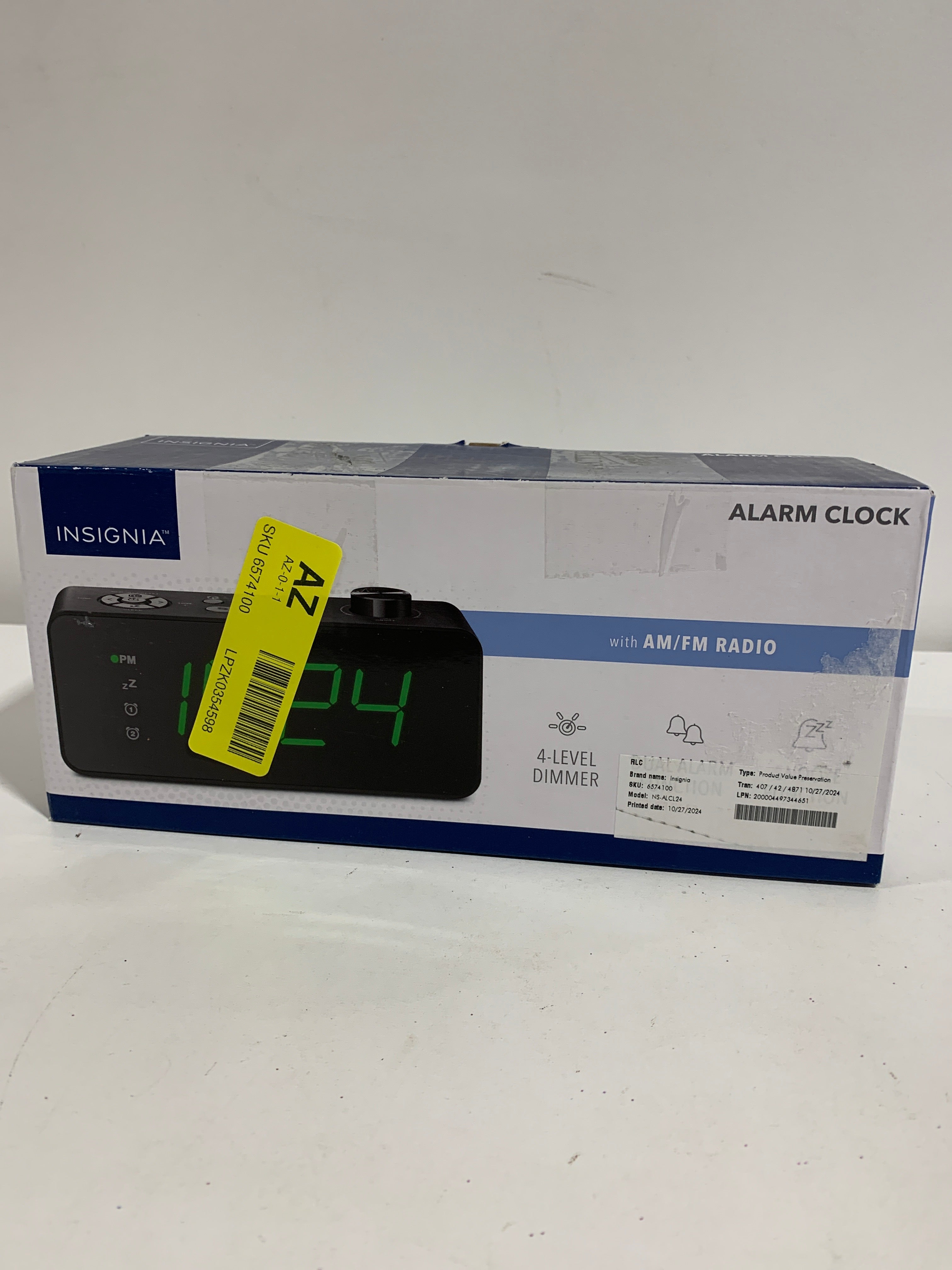 Insignia - Digital AM/FM Dual Alarm Clock with 4-Level Dimmer - Black - *Headphones & Tech Accessories