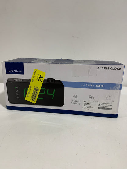 Insignia - Digital AM/FM Dual Alarm Clock with 4-Level Dimmer - Black