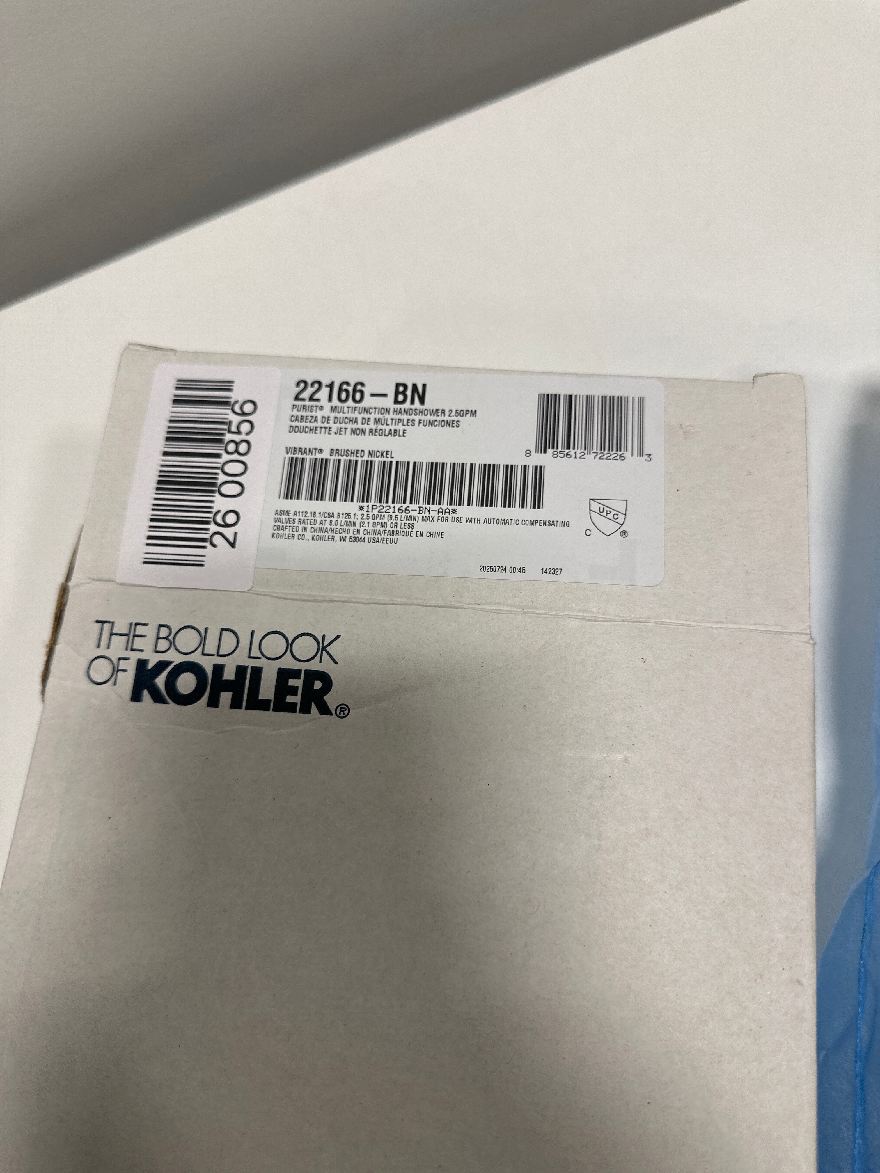 Kohler 22166-BN Purist® Four-function handshower, 2.5 gpm, Vibrant Brushed Nickel