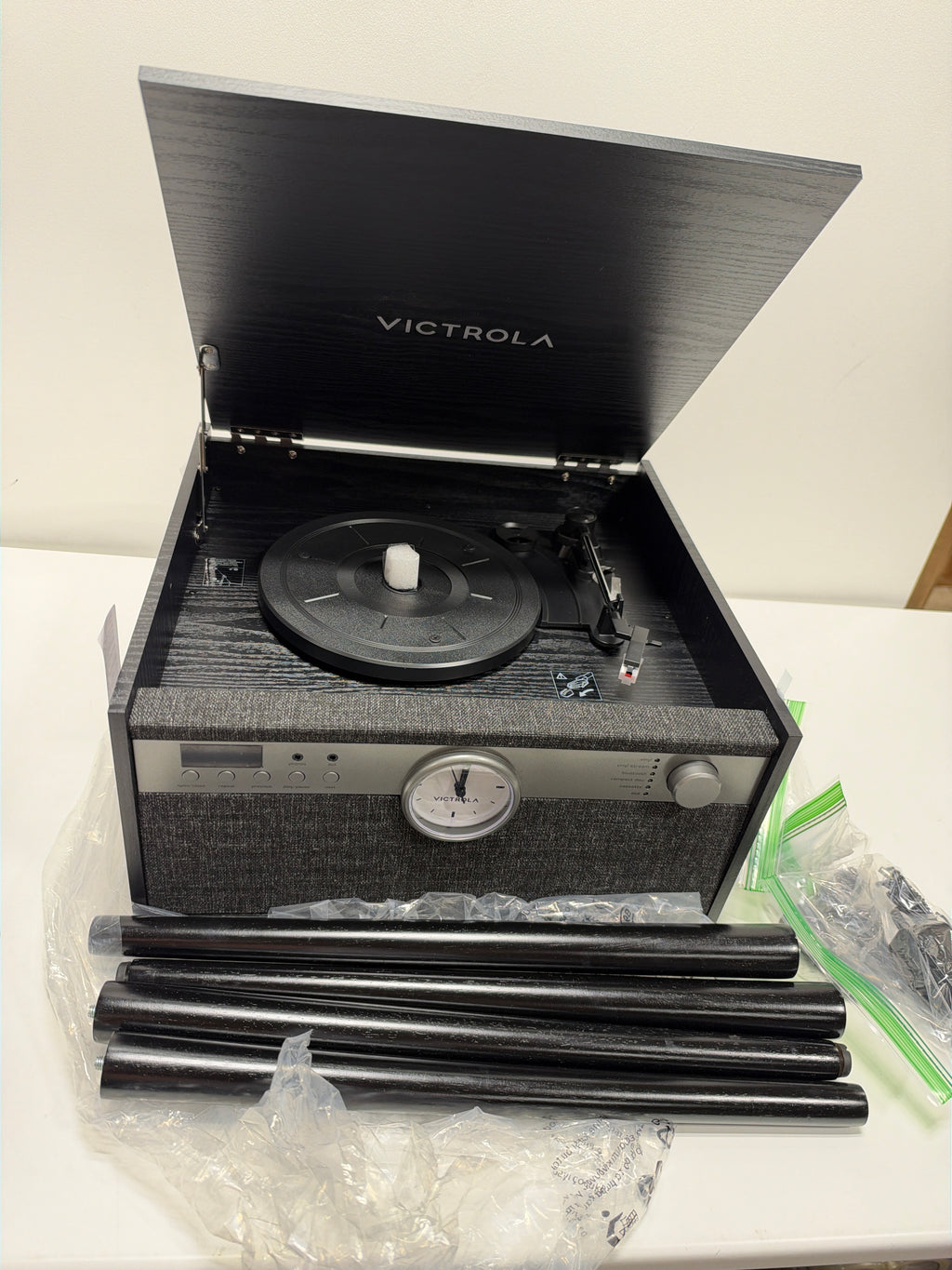 See desc Victrola - Century Signature 6-in-1 Music Center - Black