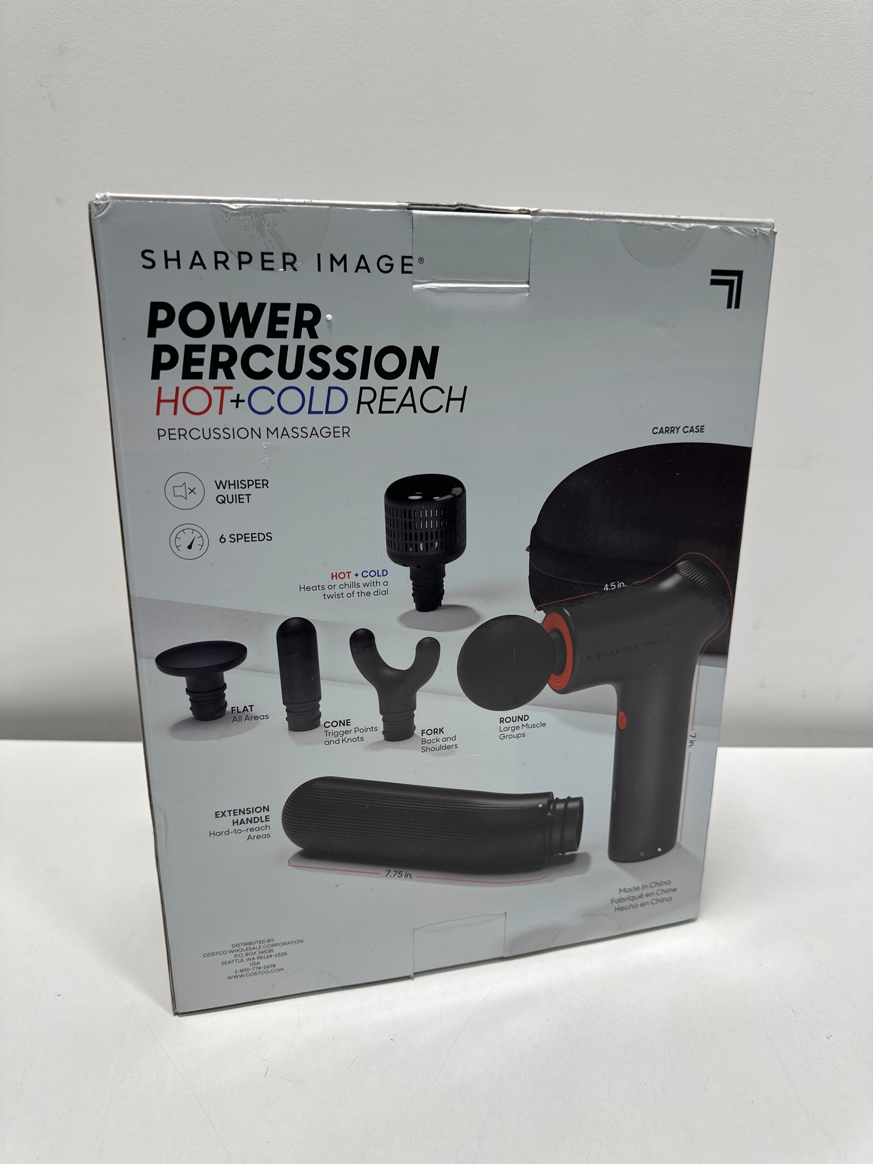 Sharper Image Power Percussion Hot + Cold Reach Percussion Massager