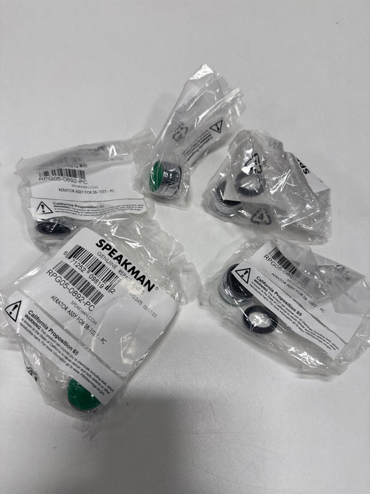 5 x Speakman Rpg05-0892 Neo Widespread Faucet 1.5 GPM Aerator Repair Kit - Chrome